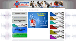 Desktop Screenshot of advantagefirstaid.com